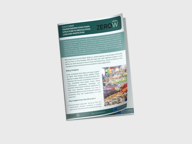 Policy Brief: Transforming Food Chain Structure to Reduce Food Loss and Waste