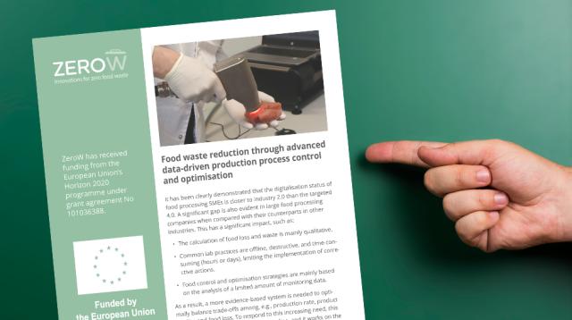 Practice Abstract: Food waste reduction through advanced data-driven production process control and optimisation