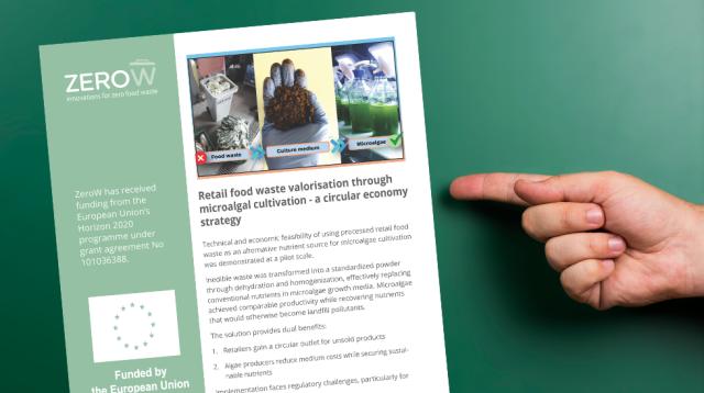 Practice Abstract: Retail food waste valorisation through microalgal cultivation - a circular economy strategy